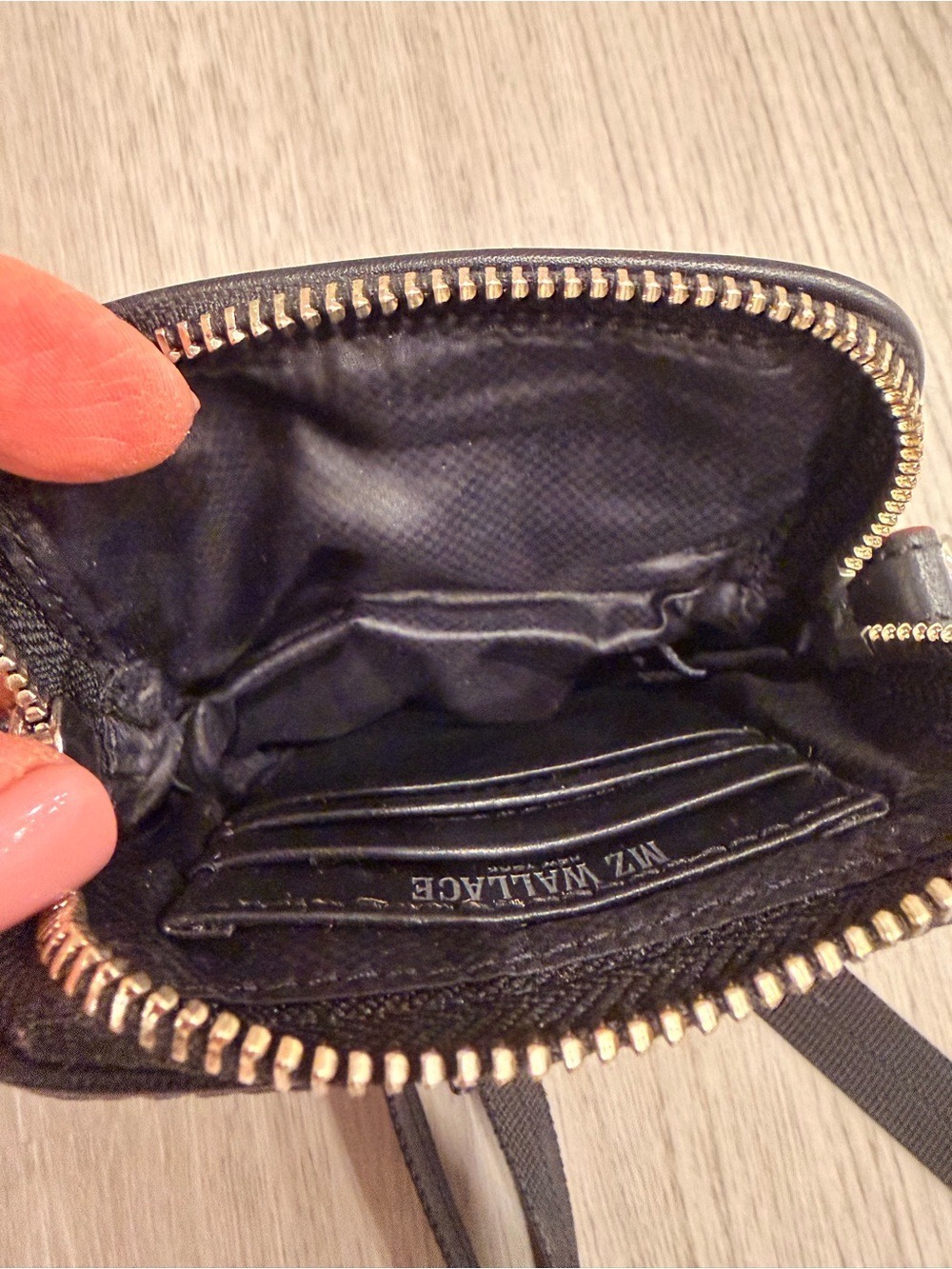 MZ WALLACE Micro Crosby Crossbody Bag Black Quilted Nylon Red Trim Travel - Picture 9 of 12